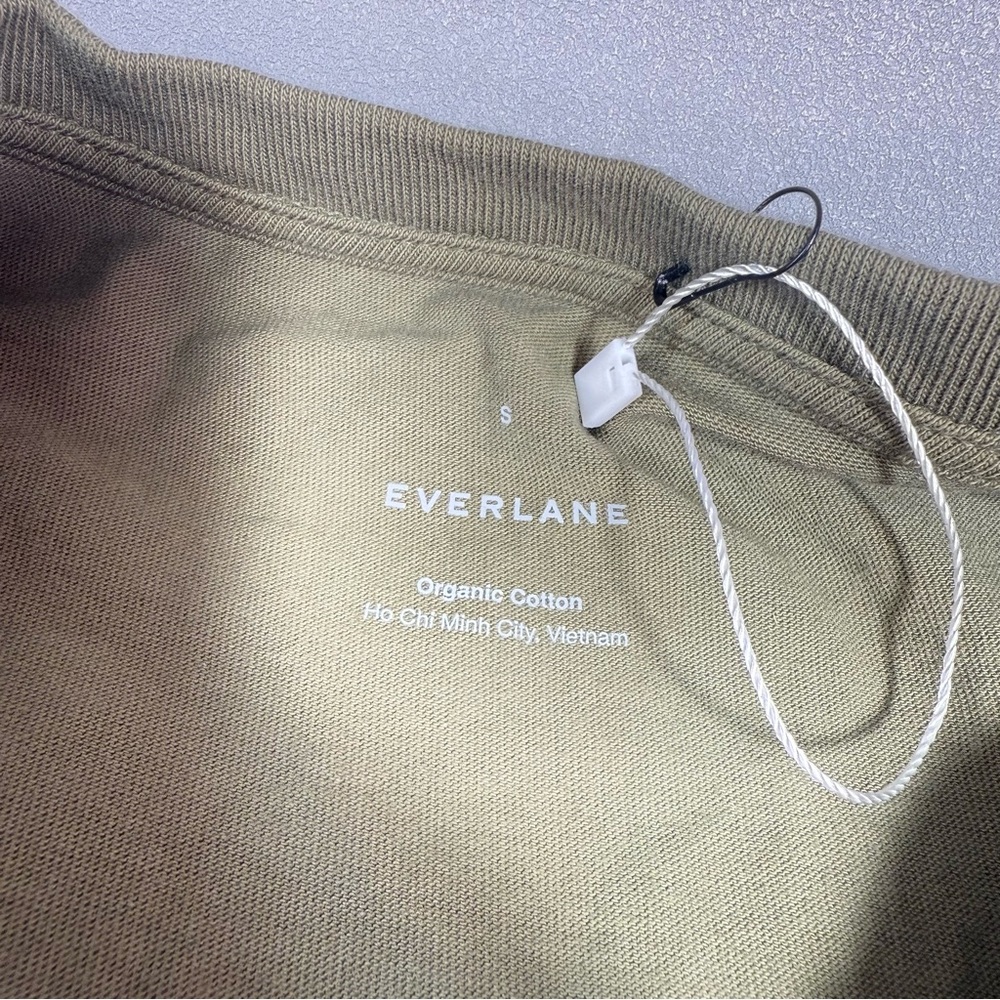 Everlane Kalamata Olive Green Organic Cotton Waisted Midi Dress - Picture 8 of 12